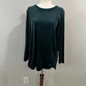 Calvin Klein Dark Blue/Green Velet Long Sleeve Top